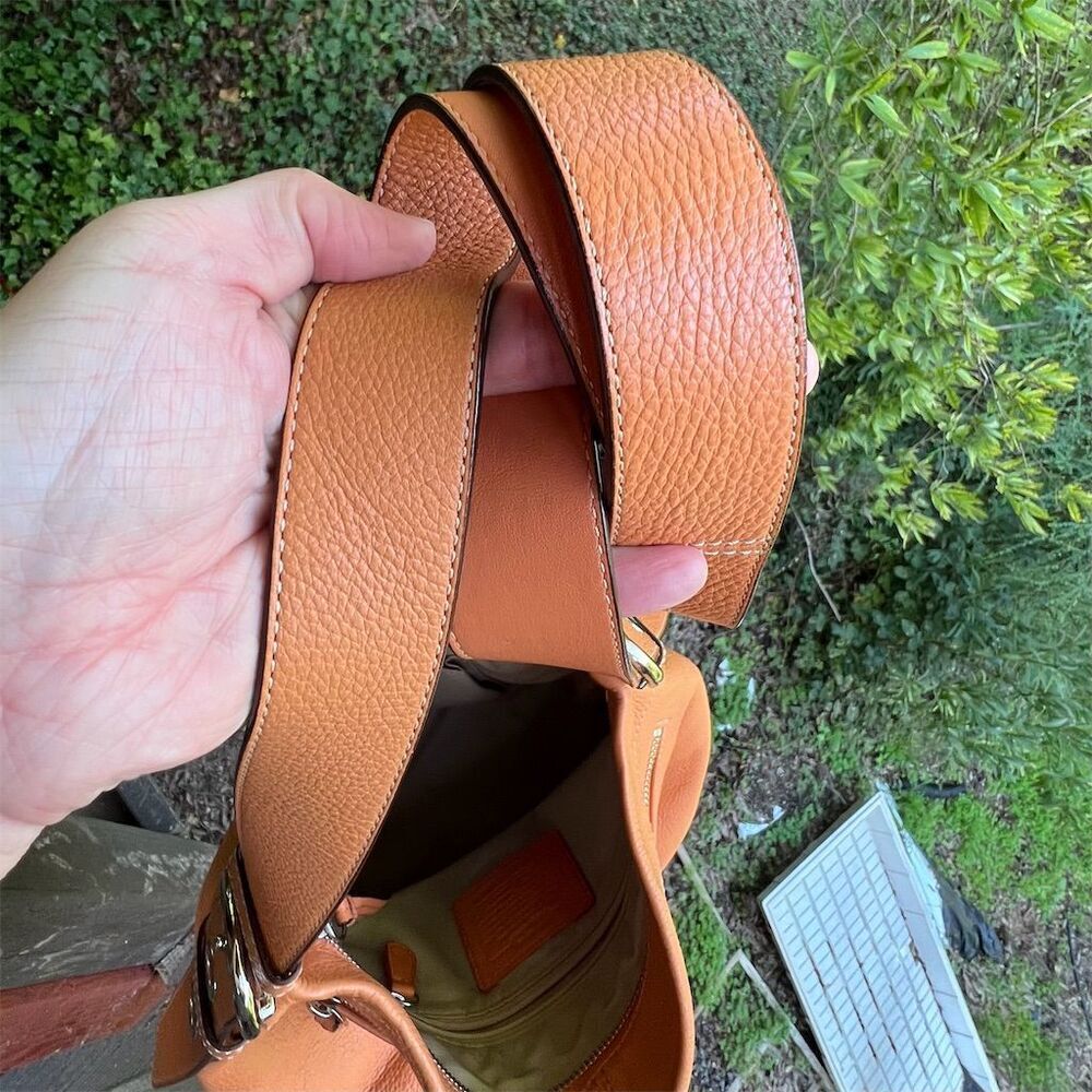 VINTAGE COACH Leather Crossbody Shoulder Bag Zip Top Purse AUTHENTIC - Picture 11 of 13